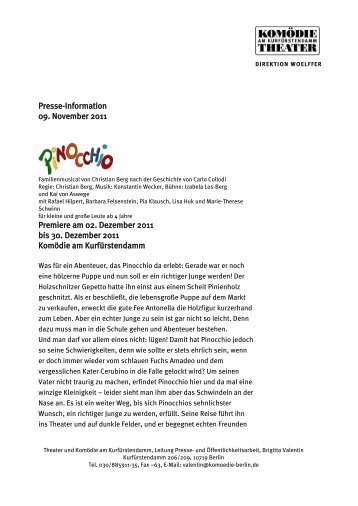 Presse-Information 09. November 2011 Premiere am 02. Dezember ...