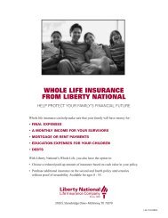 WHOLE LIFE INSURANCE FROm LIbERty NAtIONAL - United ...