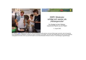 SWR1-Moderator schlÃ¤gt sich wacker als - Jugendherberge Dilsberg