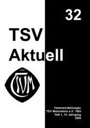 TSV Aktuell Nr. 32 - TSV Malmsheim