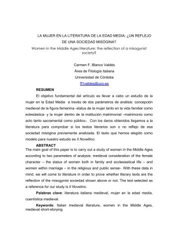 La mujer en la Edad Media. Misoginia.pdf - Helvia: Repositorio ...