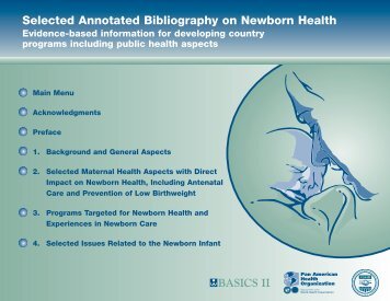 Selected Annotated Bibliography on Newborn Health - basics