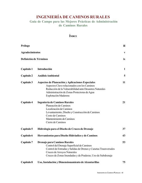 IngenierÃ­a de Caminos Rurales - Instituto Mexicano del Transporte