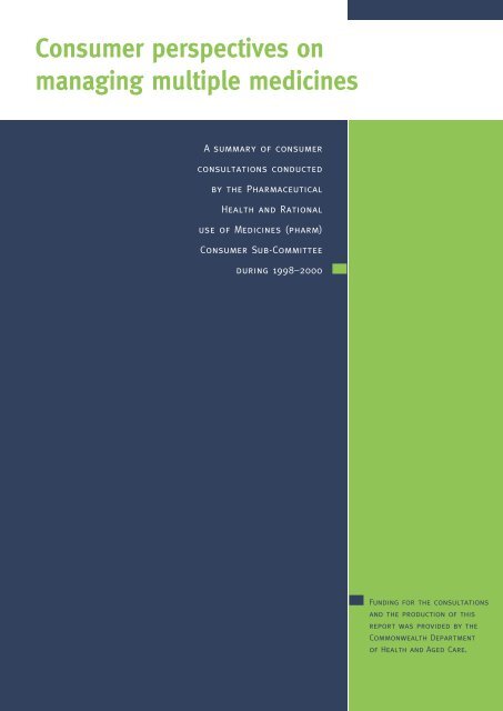Consumer Perspectives on Managing Multiple Medicines - PHARM