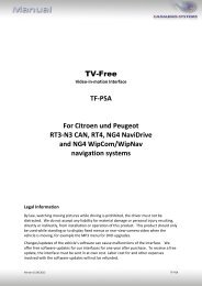 TV-Free TF-PSA For Citroen und Peugeot RT3-N3 CAN, RT4, NG4 ...