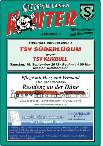 Ausgabe 3 - beim Fußball des TSV Süderlügum uU von 1920 eV