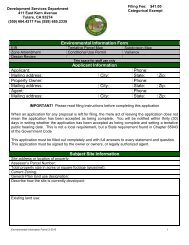 Environmental Information Form - City of Tulare