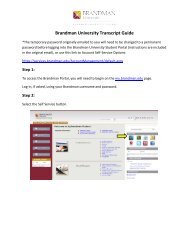 transcript information guide - Brandman University