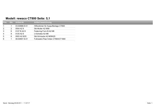 Modell: rewaco CT800 Seite: 1