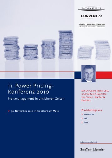 11. Power Pricing- Konferenz 2010 - Simon-Kucher & Partners