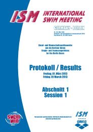 Protokoll - ISM - International Swim Meeting