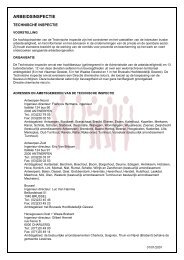 Adressen en ambtsgebieden Arbeidsinspectie - Circuscentrum