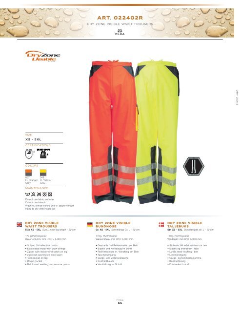 Elka Rainwear - Hoffmann Arbeitsschutz