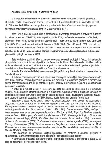 Academicianul Gheorghe RUSNAC la 70 de ani S-a nÄscut la 23 ...