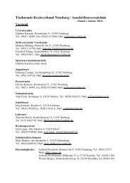 Tischtennis Kreisverband Nienburg / Anschriftenverzeichnis - TTKVN