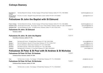 Colneys Deanery Felixstowe St John the Baptist with St Edmund ...