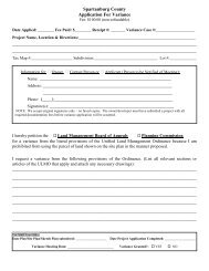 Application For Variance - Spartanburg County