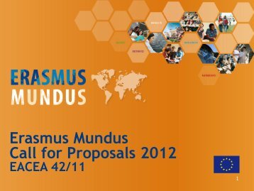 Erasmus Mundus Call for Proposals 2012 - Agence Europe ...