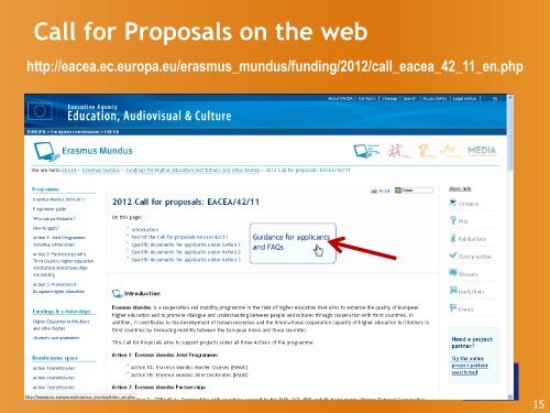 Erasmus Mundus Call for Proposals 2012 - Agence Europe ...