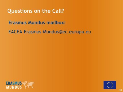 Erasmus Mundus Call for Proposals 2012 - Agence Europe ...