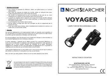 lampe torche rechargeable a led instructions d ... - Nightsearcher Ltd