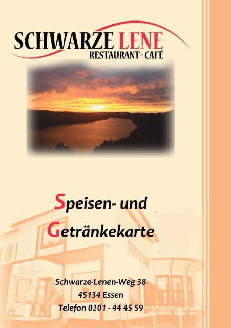 Speisekarte - Restaurant- CafÃ© Schwarze Lene
