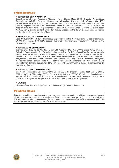 Analytical Spectroscopy and Sensors Group (GEAS) - IUCA