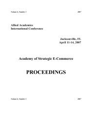 Academy of Strategic E-Commerce (ASE) - Allied Academies