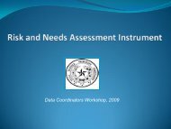 Factors in the Needs Assessment - Texas Juvenile Justice Department