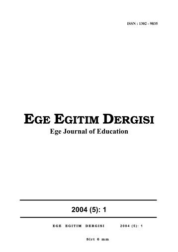 Kapak İç - Ege Üniversitesi