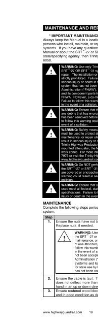 SRT-27 Post - Trinity Highway Products, LLC