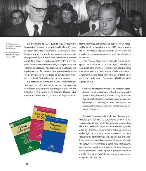 40 anos do IEL na trajetÃ³ria da indÃºstria no Brasil - CNI