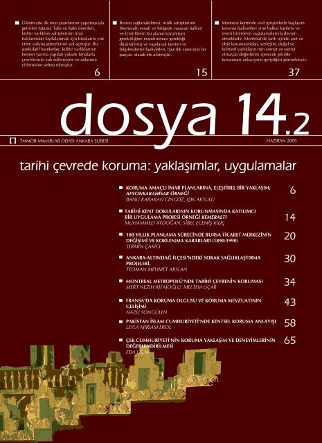 Dosya 14.2: tarihi çevrede koruma: yaklaşımlar, uygulamalar