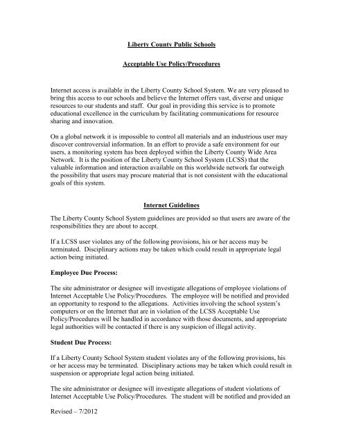 Acceptable Use Policy.pdf - Liberty County School System
