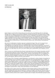 Centrefold - David Benney - New Zealand Mathematical Society