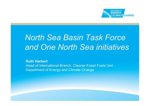 North Sea Basin Task Force and One North Sea initiatives - Zero