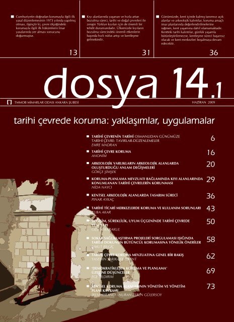 Dosya 14.1: tarihi çevrede koruma - Mimarlar Odası Ankara Şubesi