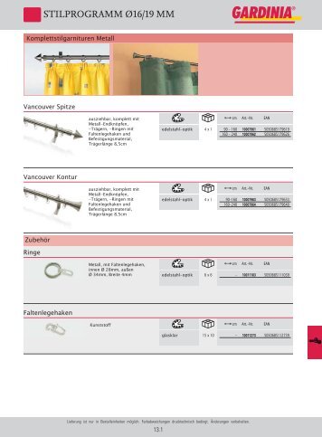 STILPROGRAMM Ã16/19 MM - Gardinia