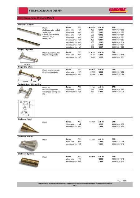 STILPROGRAMM Ã16/19 MM - Gardinia