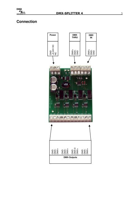 DMX-Splitter 1 IN / 4 OUT with isolated outputs - DMX4ALL GmbH