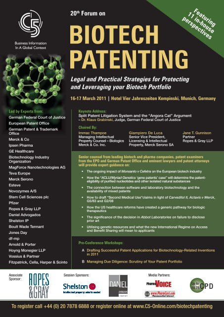 BIOTECH PATENTING - C5