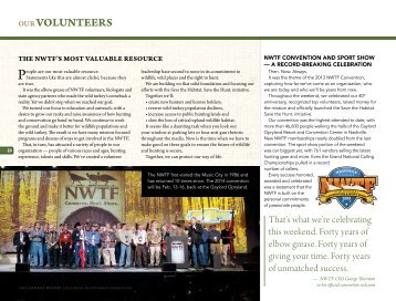 Our Volunteers and Supporters - National Wild Turkey Federation