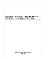 fostering employment equity and diversity in the nova scotia legal