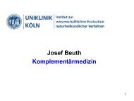 Josef Beuth Komplementärmedizin - Tumorzentrum Bonn eV