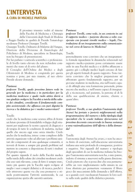 Dicembre 2002 (pdf - 1.2 MB) - Ordine Provinciale dei Medici ...