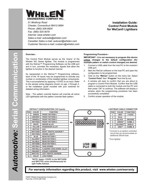 14157 18 Input Wecana Control Point Module Busch Associates