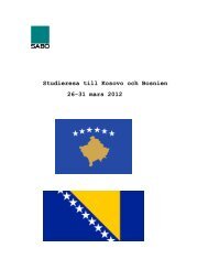 Rapport frÃ¥n studieresa till Kosovo och Bosnien mars 2012.pdf - Sabo