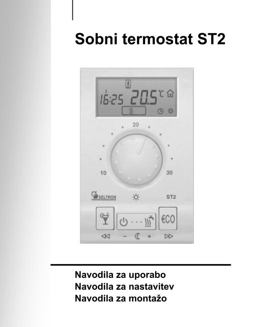 Sobni termostati Seltron ST2xx - Navodila za uporabo