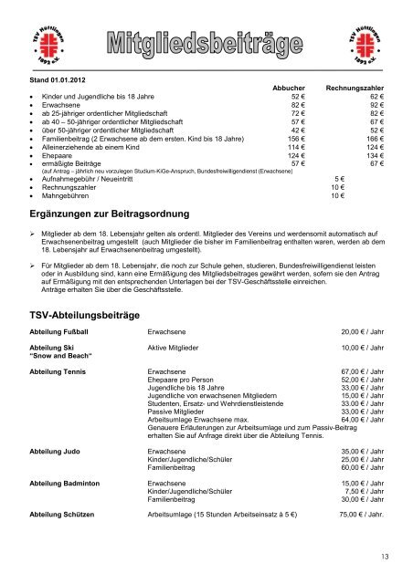 Jahresbericht 2011/12 - TSV Hüttlingen 1892 eV
