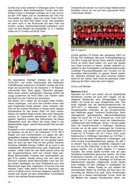 Jahresbericht 2011/12 - TSV Hüttlingen 1892 eV